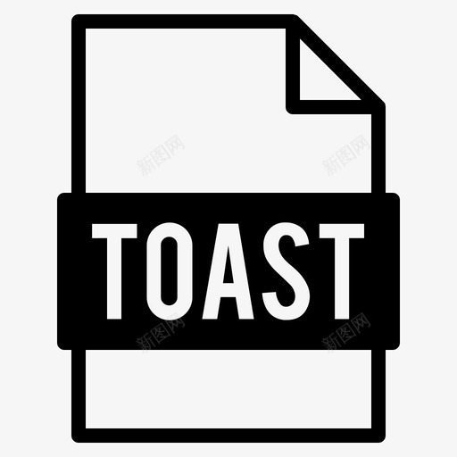 toast文件文档扩展名svg_新图网 https://ixintu.com 文件 toast 文档 扩展名 格式 类型 vol solid