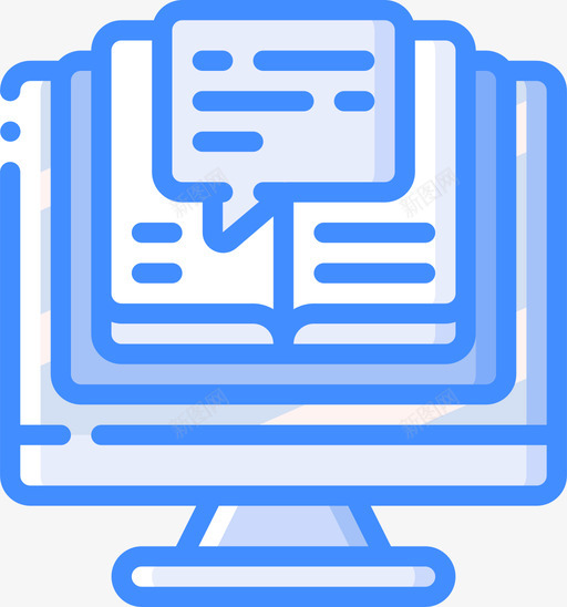 桌面在线营销49蓝色svg_新图网 https://ixintu.com 桌面 在线 营销 蓝色
