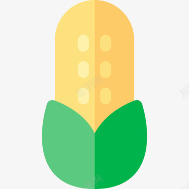 玉米水果和蔬菜65扁平图标
