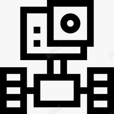 机器人机器人学63线性图标