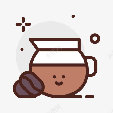 咖啡豆早餐56原色图标