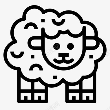 绵羊动物农业图标
