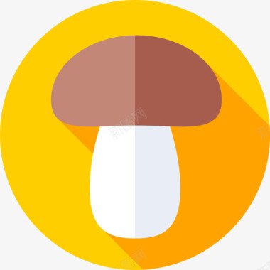 蘑菇水果和蔬菜4扁平图标