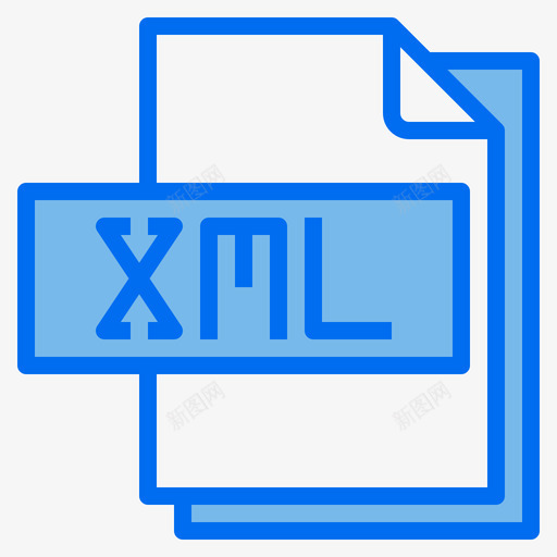 Xml文件文件格式5蓝色svg_新图网 https://ixintu.com 文件 Xml 格式 蓝色