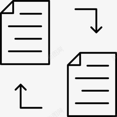 文件共享文档交换图标