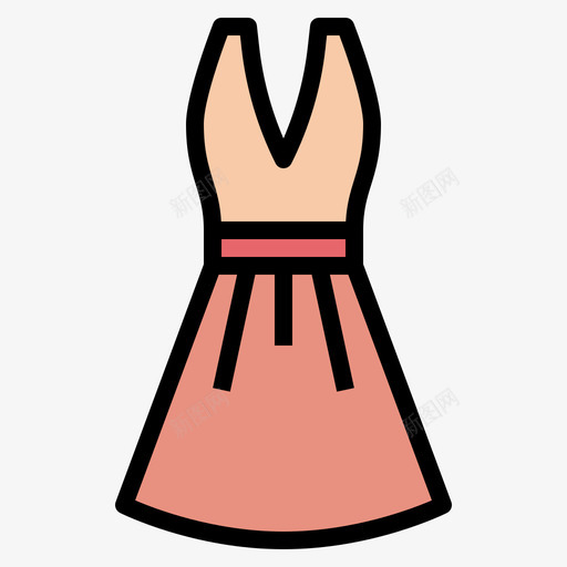 服装服装24线性颜色svg_新图网 https://ixintu.com 服装 线性 颜色