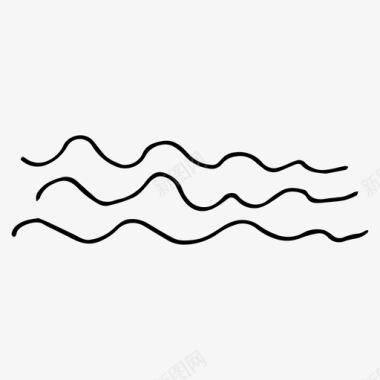 海浪手绘海洋图标