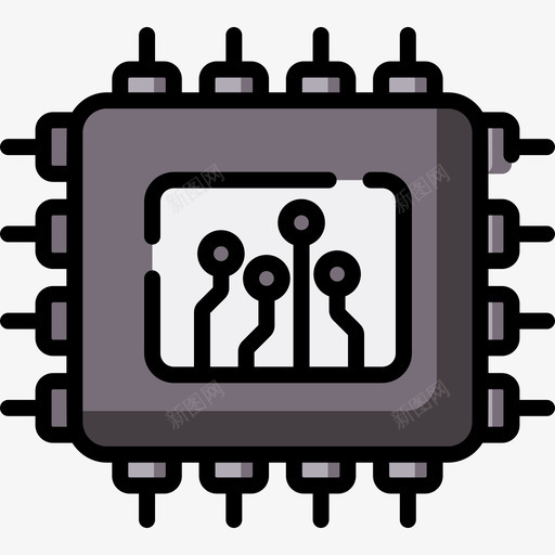 Cpu区块链55线性颜色svg_新图网 https://ixintu.com Cpu 区块 线性 颜色