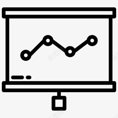 分析搜索引擎优化在线营销10线性图标