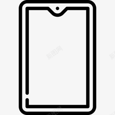 智能手机数字服务22线性图标