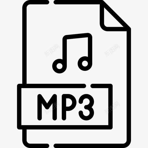 Mp3音频和视频28线性svg_新图网 https://ixintu.com Mp3 音频 视频 线性