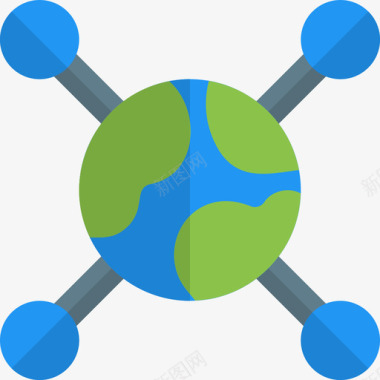 全球网络办公室公司5单位图标