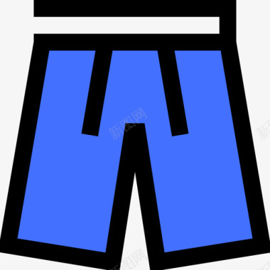 运动裤健身128蓝色图标