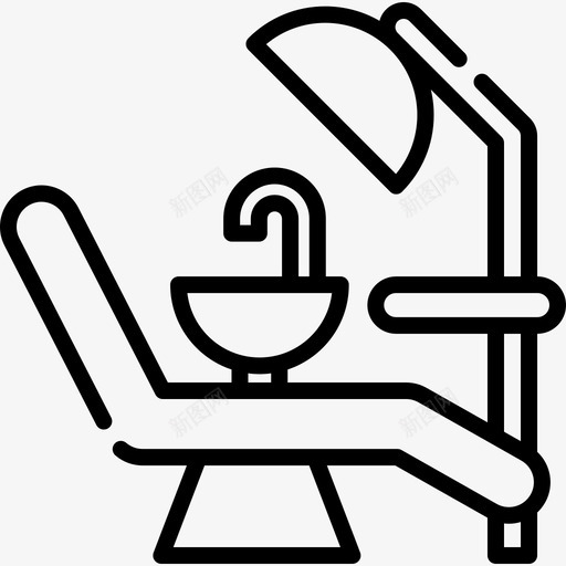 牙医椅牙医80直线型svg_新图网 https://ixintu.com 牙医 直线 线型