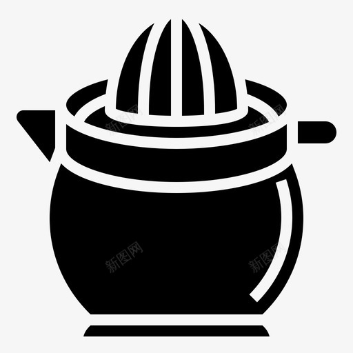 柑橘榨汁机烹饪130填充svg_新图网 https://ixintu.com 柑橘 榨汁机 烹饪 填充