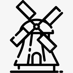 农庄度假荷兰kinderdijk风车建筑landmark高清图片