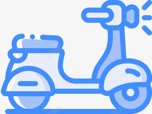 踏板车意大利27蓝色图标