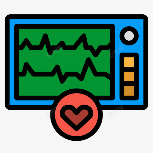心电图胆固醇1线性颜色svg_新图网 https://ixintu.com 心电图 胆固醇 线性 颜色