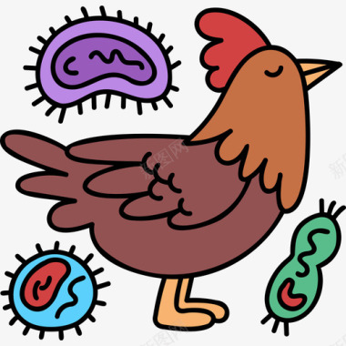 鸡病毒传播4颜色图标