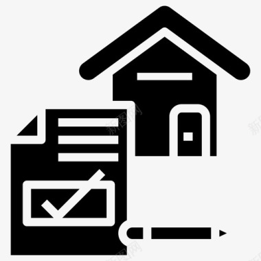 房屋租赁房屋文件房屋出售图标