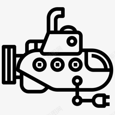 潜艇军用78直线型图标