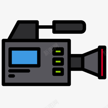 录像机媒体技术1线性彩色图标