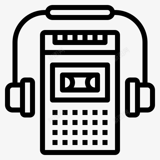 音乐播放器复古装置线性svg_新图网 https://ixintu.com 音乐 播放器 复古 装置 线性