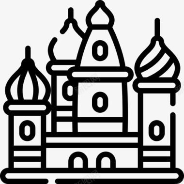 俄罗斯圣巴兹尔大教堂38直线形图标