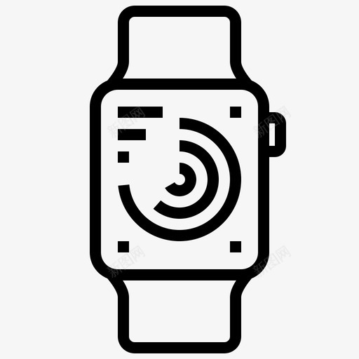 智能手表电子和设备5线性svg_新图网 https://ixintu.com 智能 手表 电子 设备 线性