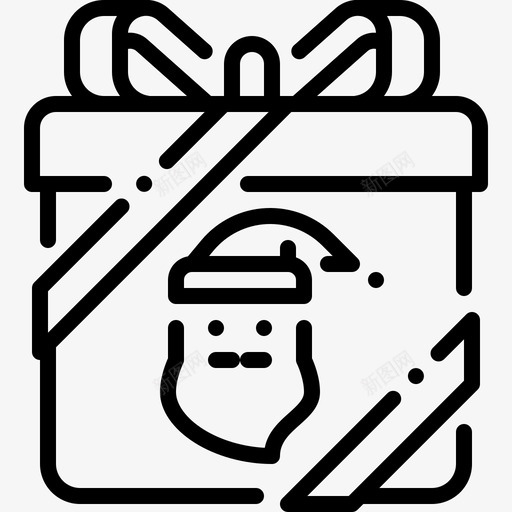 礼品盒圣诞老人2直线型svg_新图网 https://ixintu.com 礼品盒 圣诞老人 直线 线型