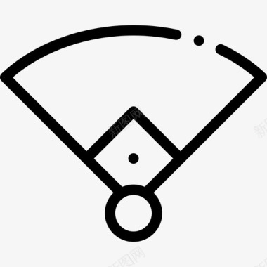 棒球场棒球63直线型图标