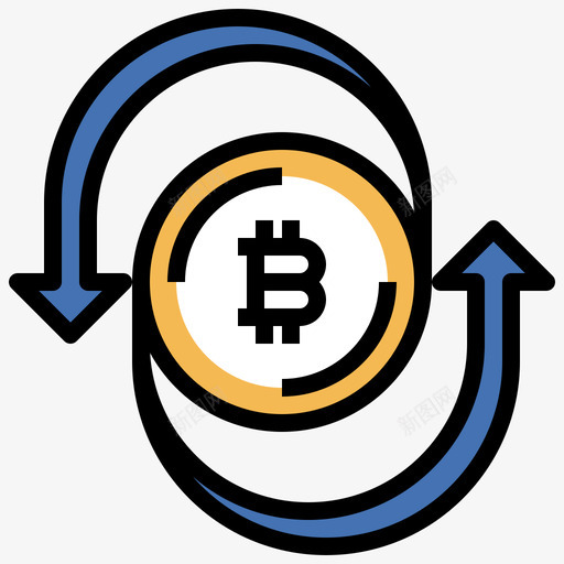 传输区块链和金融科技线性颜色svg_新图网 https://ixintu.com 传输 区块 金融 科技 线性 颜色