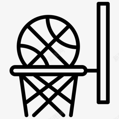 篮球篮球57直线型图标