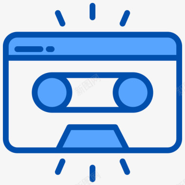 盒式磁带音乐应用程序3蓝色图标