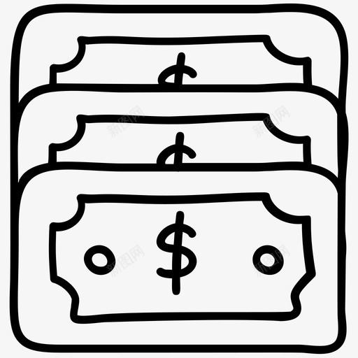 纸钱堆钞票货币svg_新图网 https://ixintu.com 钞票 纸钱 货币 纸币 电子商务 向量 图标