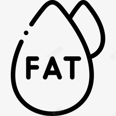 反式脂肪食物和饮料过敏线性图标