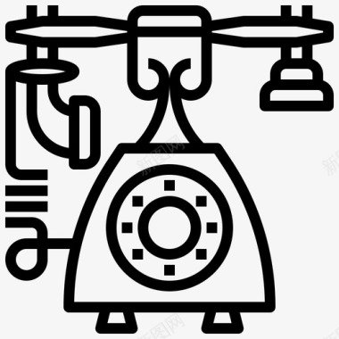 古董电话机来电电话机图标