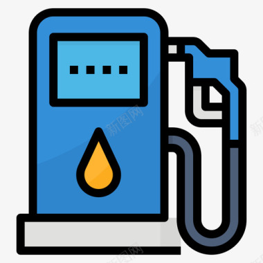 煤气预算和费用2线性颜色图标