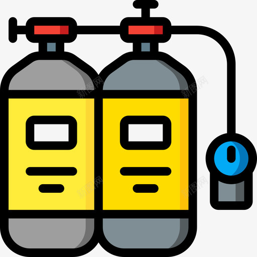 氧气罐潜水42线性颜色svg_新图网 https://ixintu.com 氧气 气罐 潜水 线性 颜色