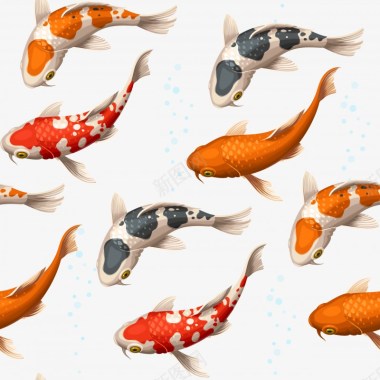 日式鲤鱼插画矢量fishing图标