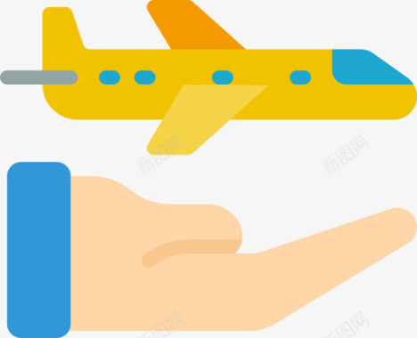 飞机旅行app33扁平图标