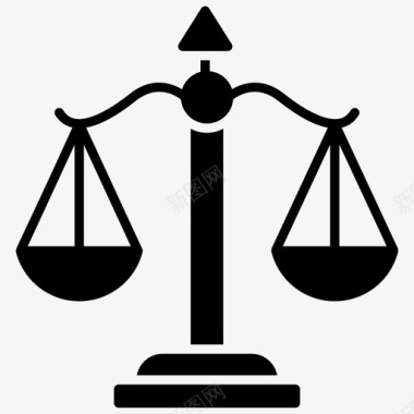 正义法尺度正义法则尺度平衡图标