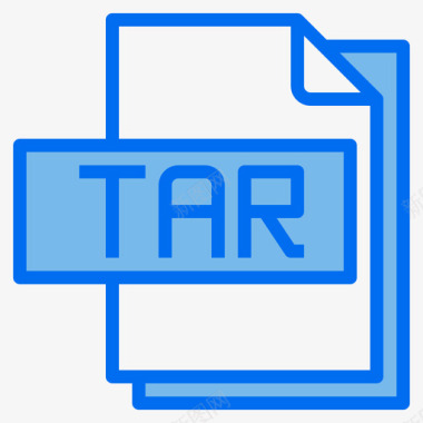 Tar文件文件格式5蓝色图标