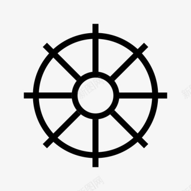 轮船舵图标