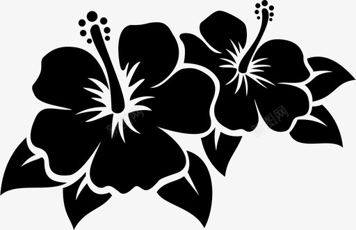 芙蓉花花园svg_新图网 https://ixintu.com 芙蓉 花园 植物