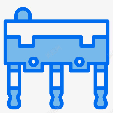 开关电子元件4蓝色图标