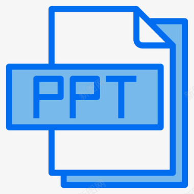 Ppt文件文件格式5蓝色图标