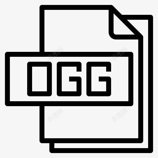 Ogg文件文件格式1线性svg_新图网 https://ixintu.com 文件 Ogg 格式 线性