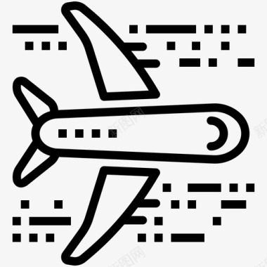 飞机飞行运输旅行图标