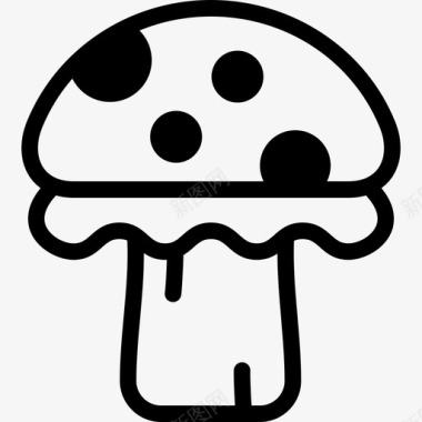 蘑菇自然135线形图标